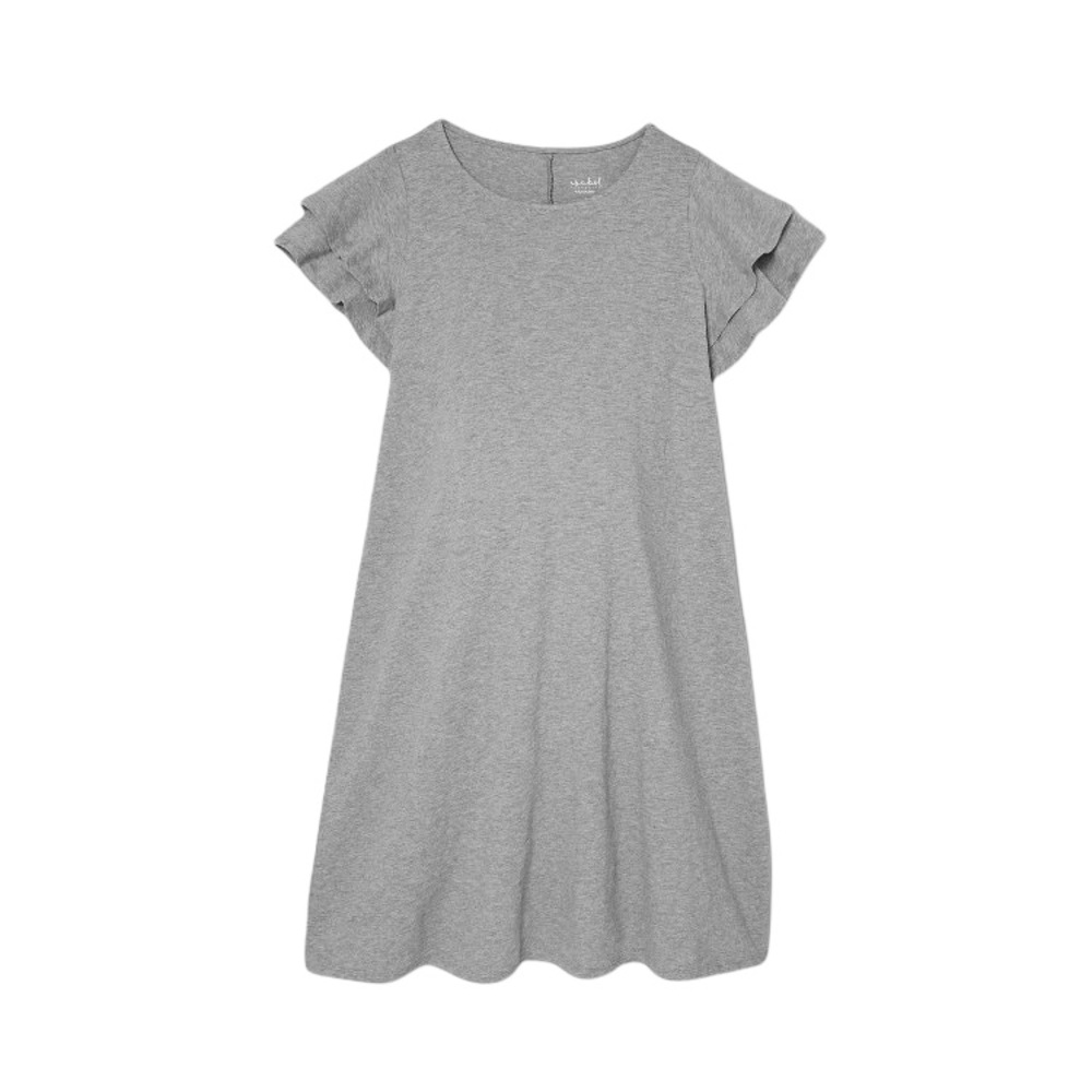 Isabelle Maternity Gray Ruffle Sleeve Dress